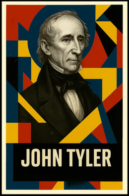 John Tyler 10th President of the United States Abstract Pop Poster