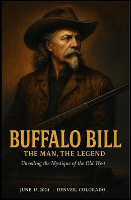 Buffalo Bill Vintage Art Poster: Cultural or Heritage Poster