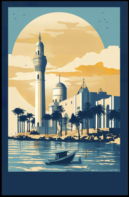 Tranquil Waters and Timeless Architecture Poster