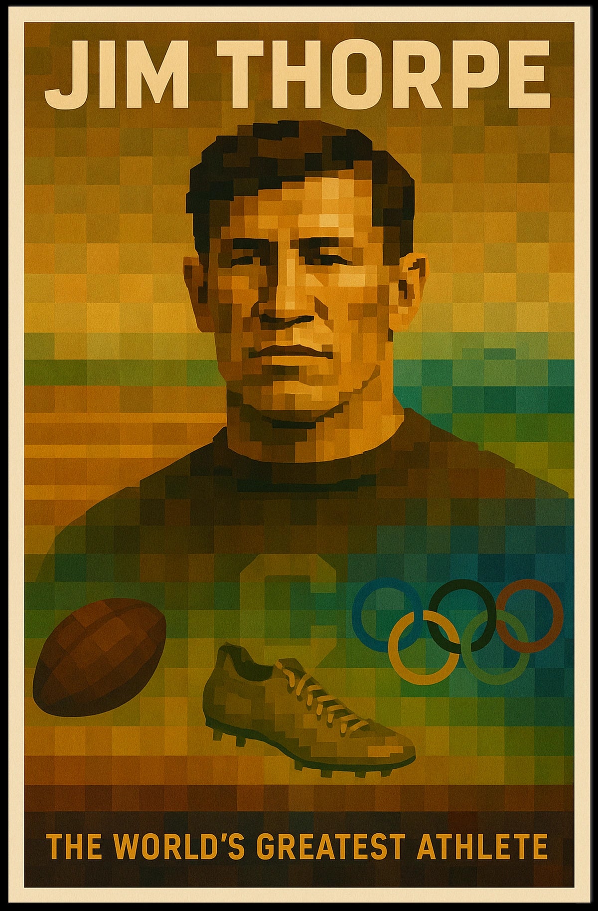 Jim Thorpe The Iconic Athlete Poster