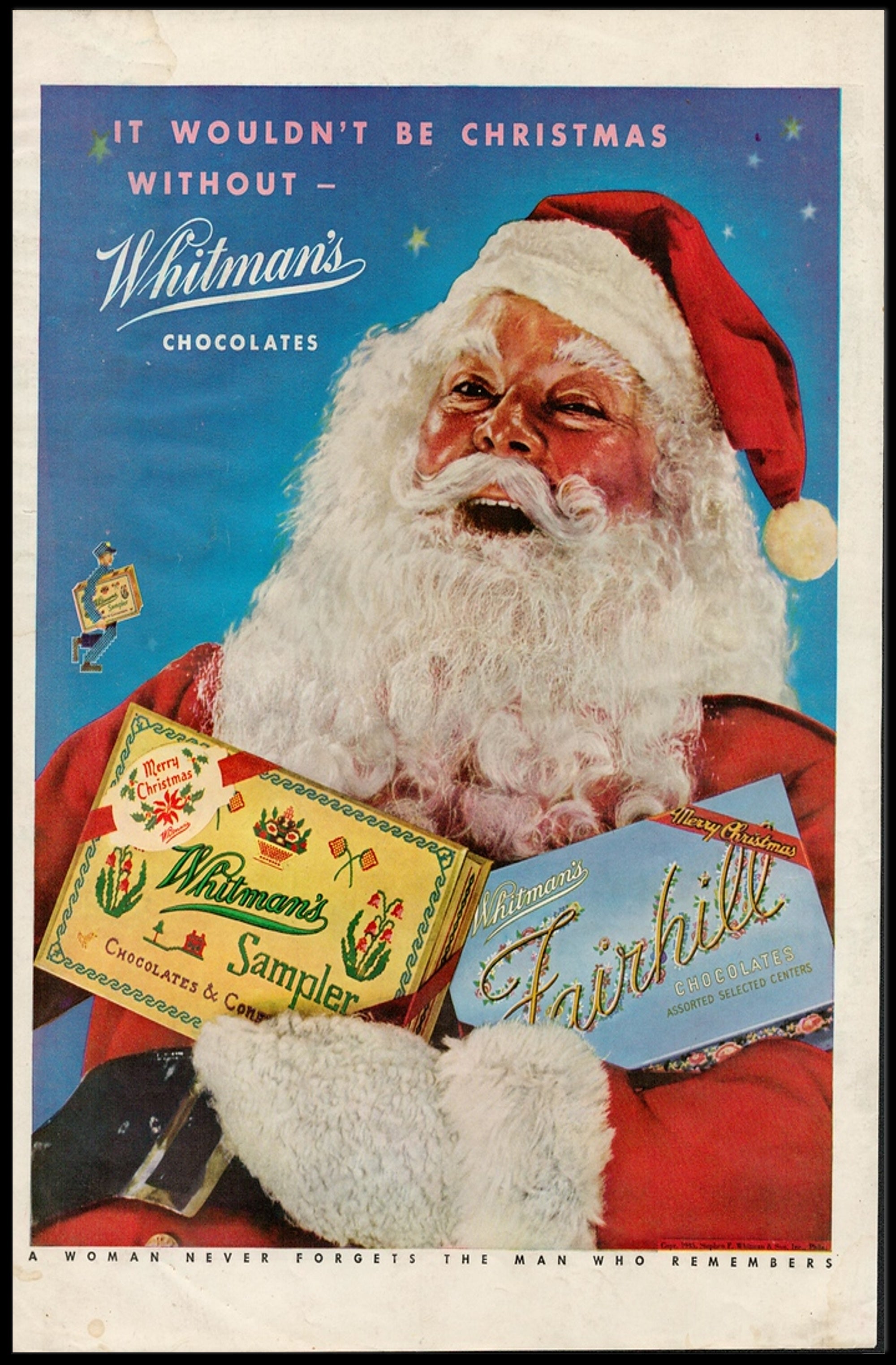 Whitman's Chocolates Christmas Ad Poster PosterGoat