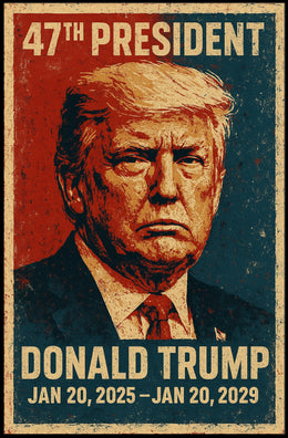 Donald Trump Leadership Strength Typography Poster