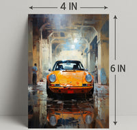Vintage Elegance Classic Car In Urban Poster PosterGoat