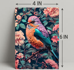Vibrant Bird In Bloom William Morris Art Poster
