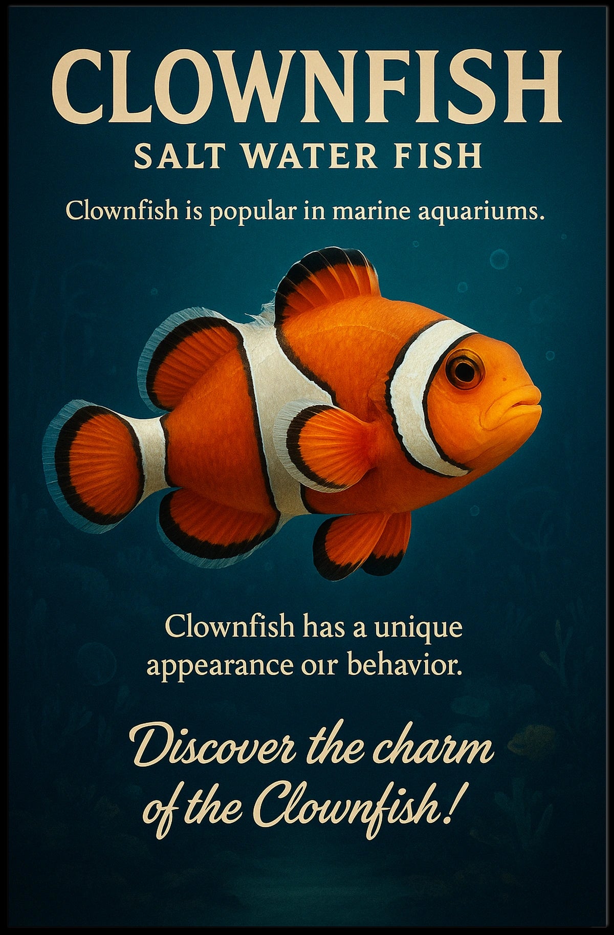 Discover The Charm Of The Clownfish Poster