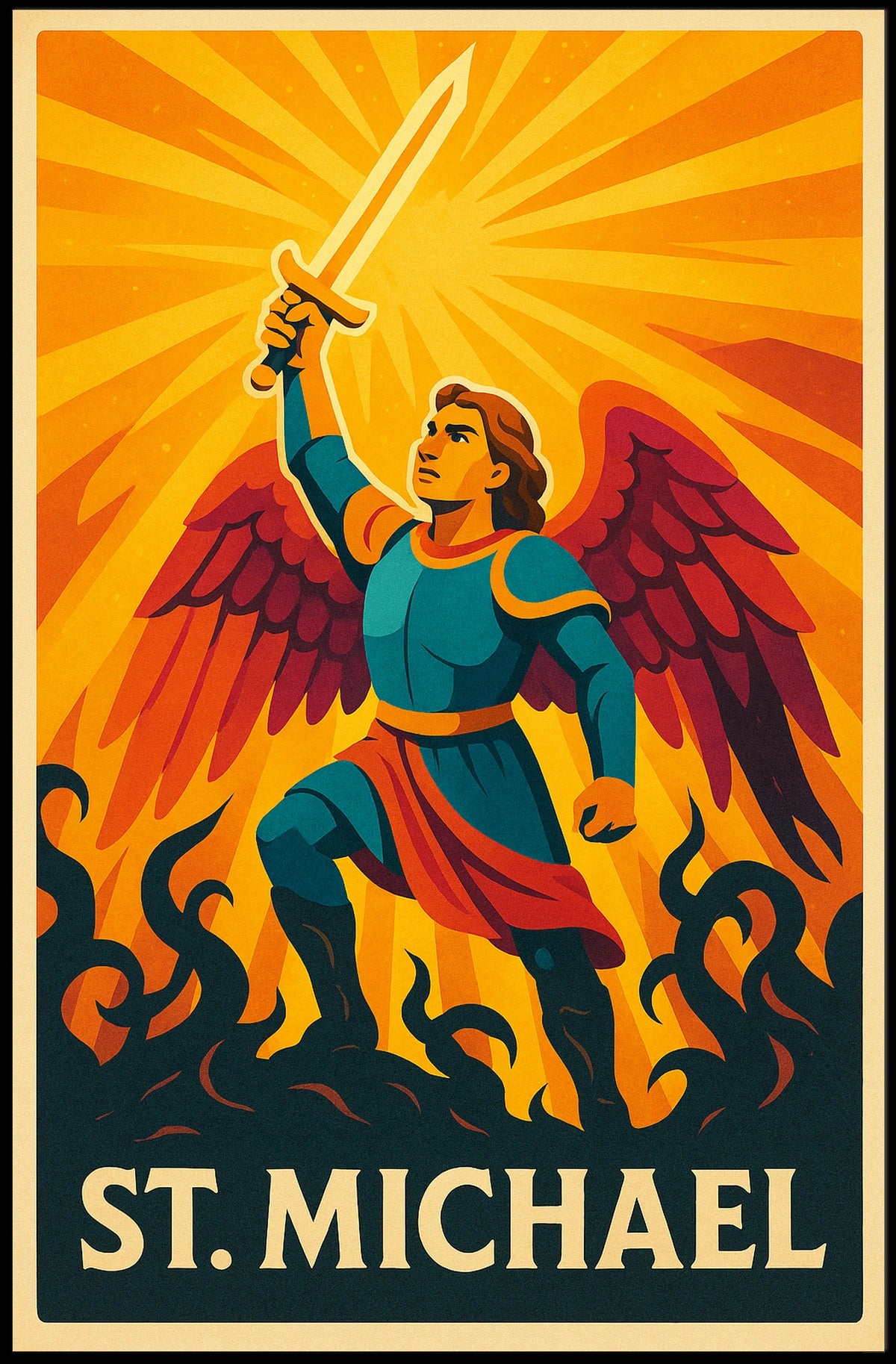 Archangel Michael Sacred Art Poster