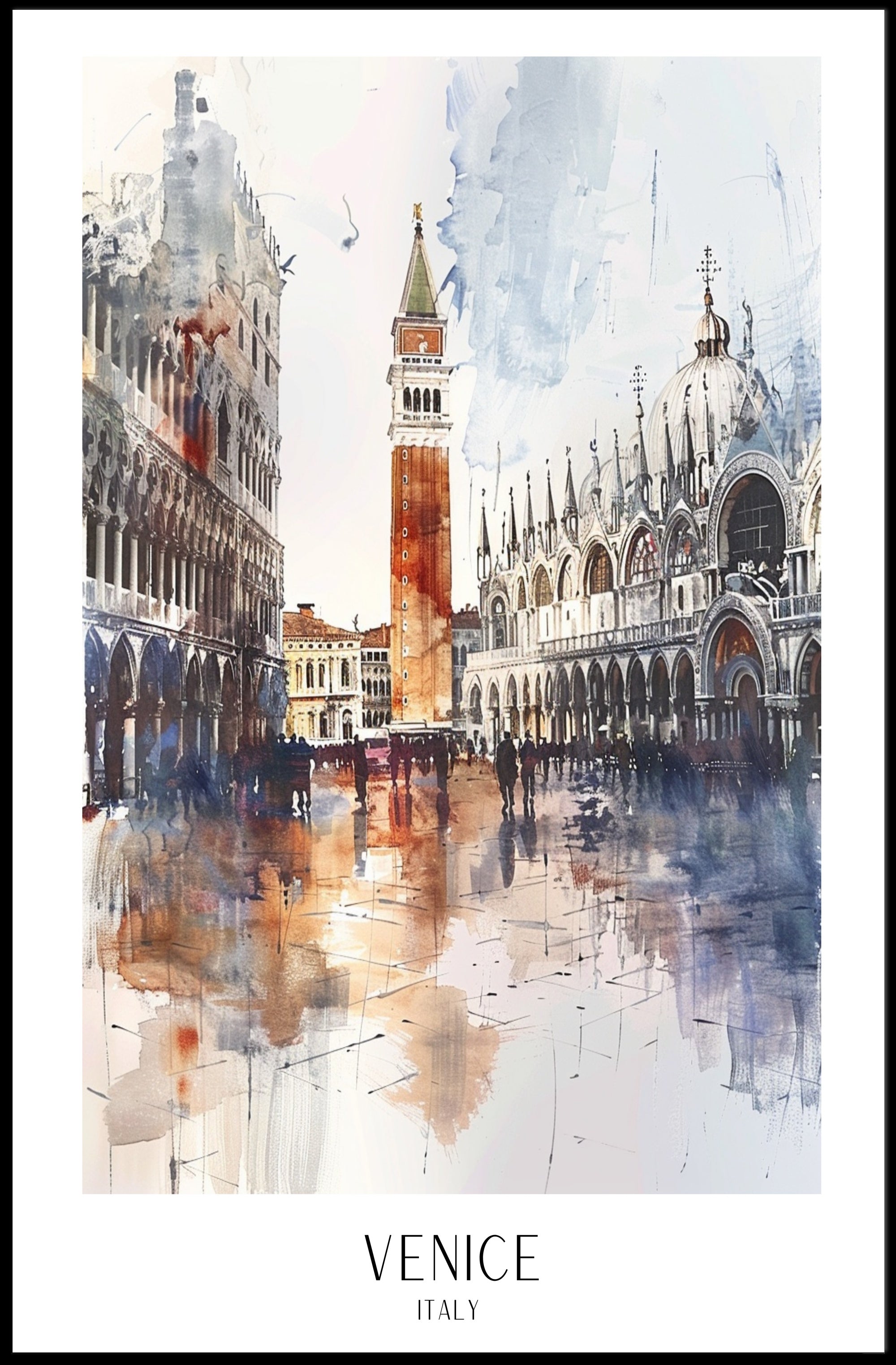 VENICE ARCHITECTURE IMPRESSIONISTIC CITYSCAPE TRAVEL POSTER PosterGoat