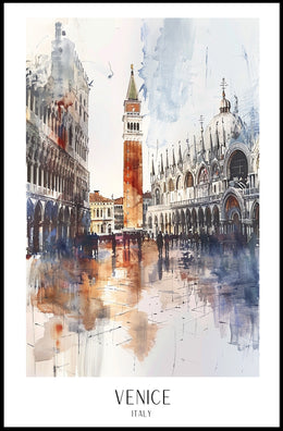 VENICE ARCHITECTURE IMPRESSIONISTIC CITYSCAPE TRAVEL POSTER PosterGoat