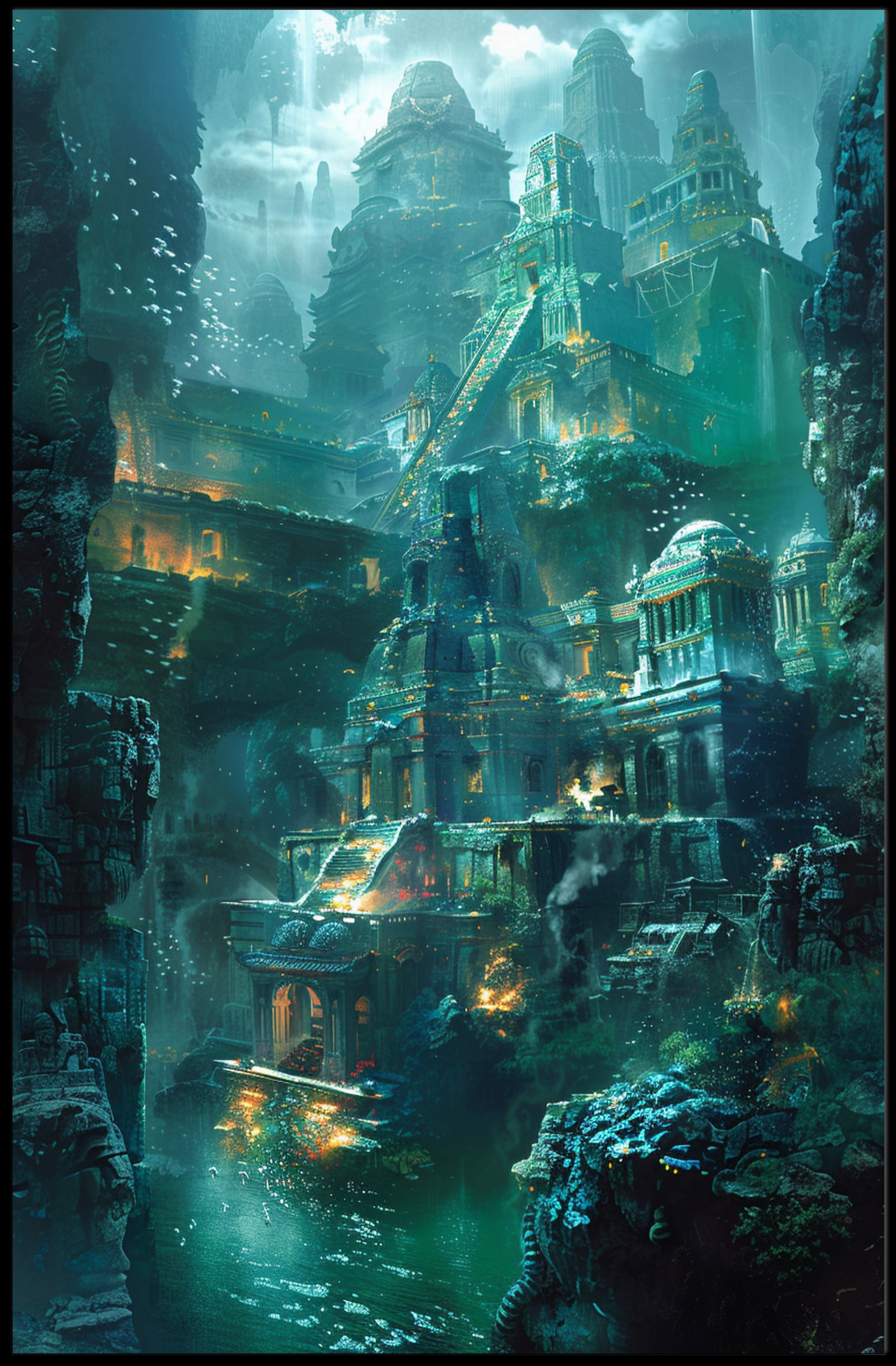Enchanting Atlantis Fantasy World Poster PosterGoat