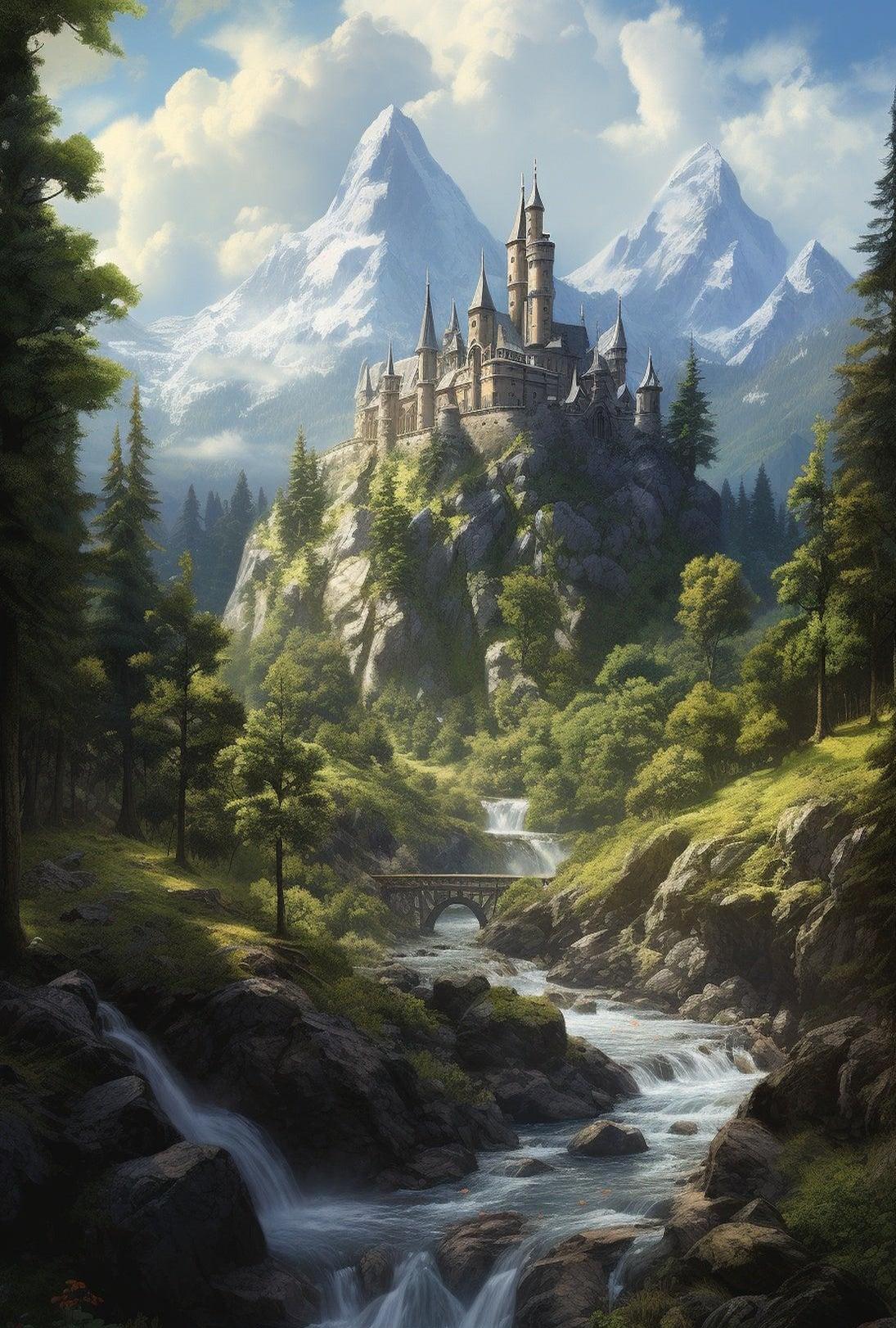 Fantasy Castle Landscape Adventure Poster