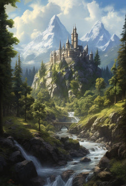 Fantasy Castle Landscape Adventure Poster