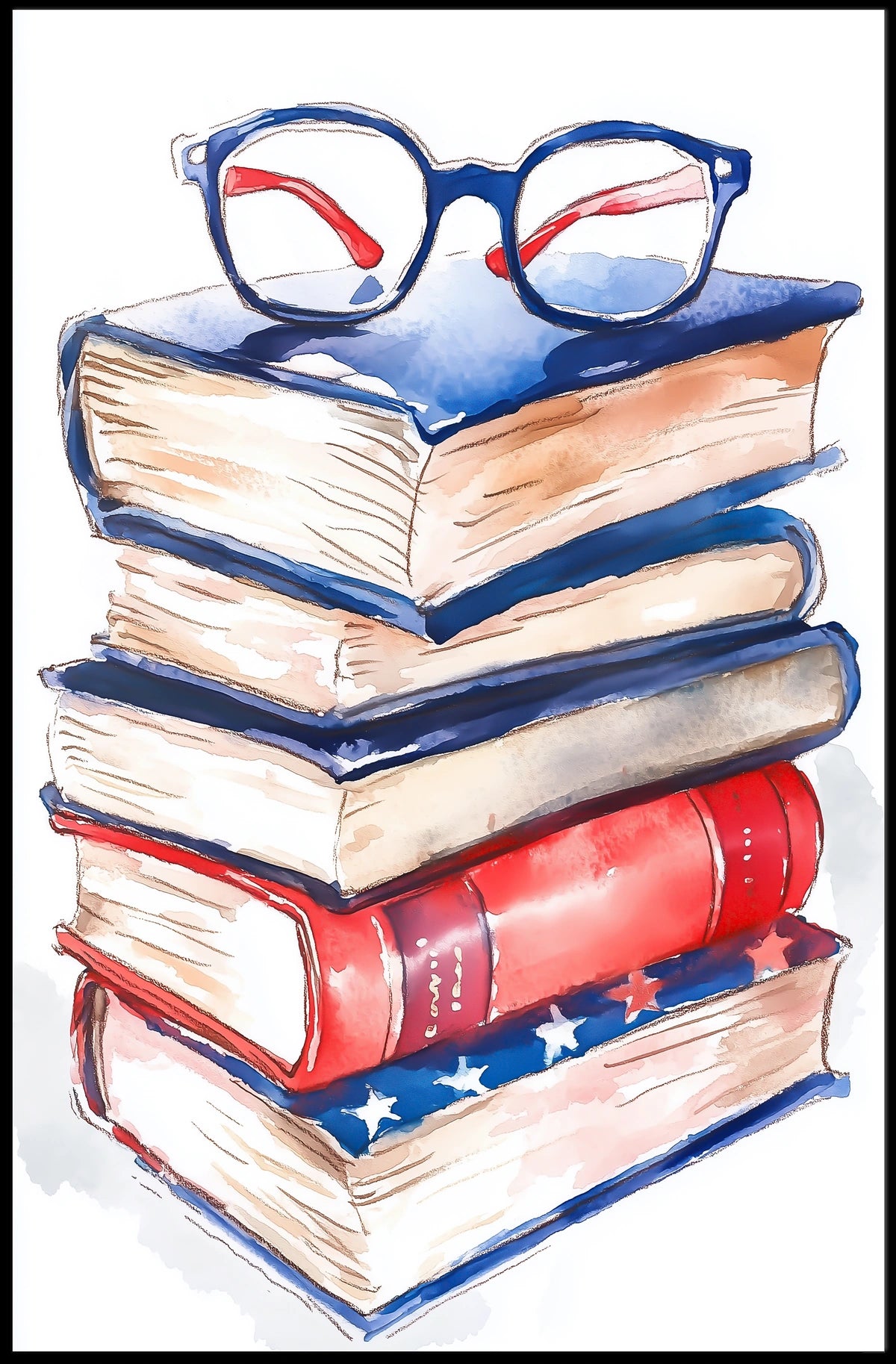 stack of books Poster