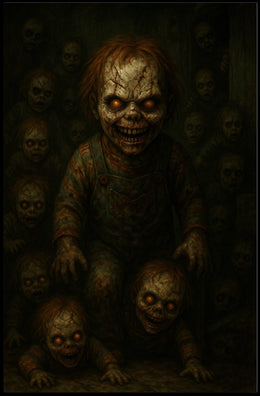 Creepy Doll Horde Poster