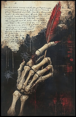 Gothic Fantasy Vibe Skeleton Hand Artistic Poster