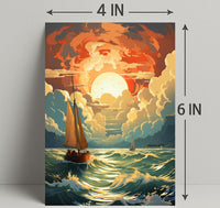 Sailing Into The Sunset Poster PosterGoat