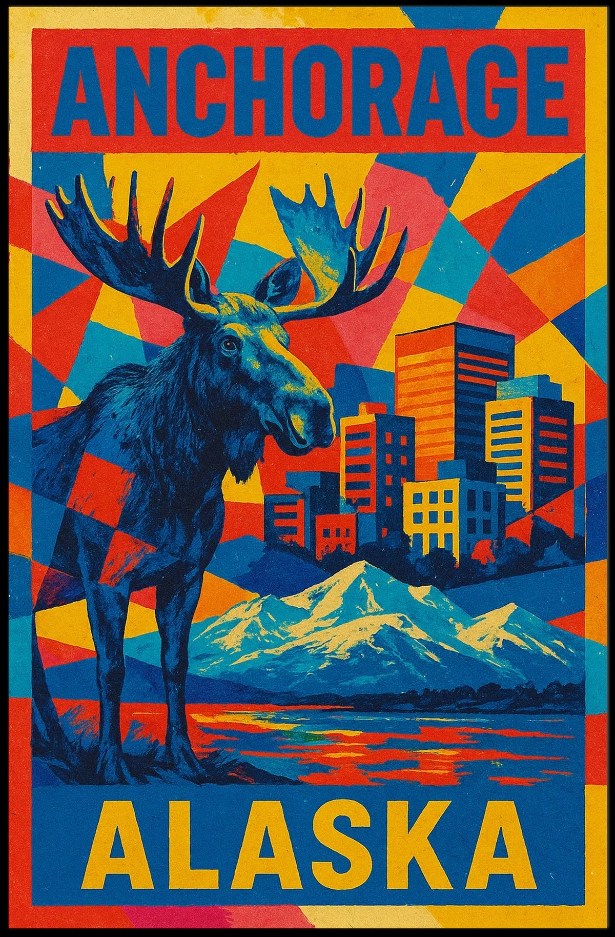 Anchorage, Alaska Vibrant Wilderness Poster
