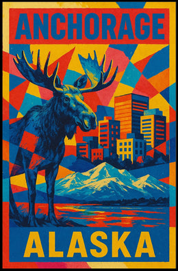 Anchorage, Alaska Vibrant Wilderness Poster