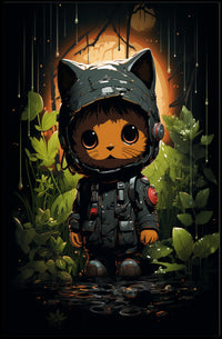 Adventurous Cat Explorer Poster