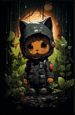 Adventurous Cat Explorer Poster
