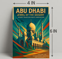 Abu Dhabi Jewel Desert Cityscape Travel Poster