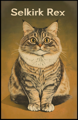 Selkirk Rex Cat Photography Realism Wall Art Poster