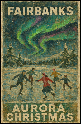 Fairbanks Aurora Christmas Poster