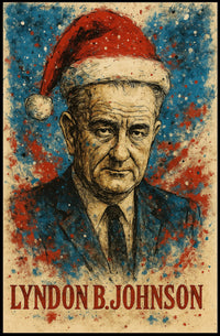 Lyndon B. Johnson 36th President of the United States Christmas SeriesPoster