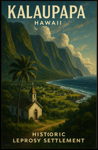 Kalaupapa Historic Leprosy Settlement Poster