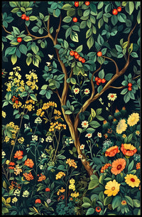 Vibrant Botanical Garden Wall Art Print