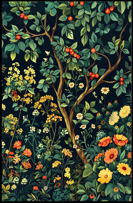 Vibrant Botanical Garden Wall Art Print