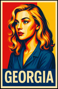 Georgia Vibrant Portrait Poster