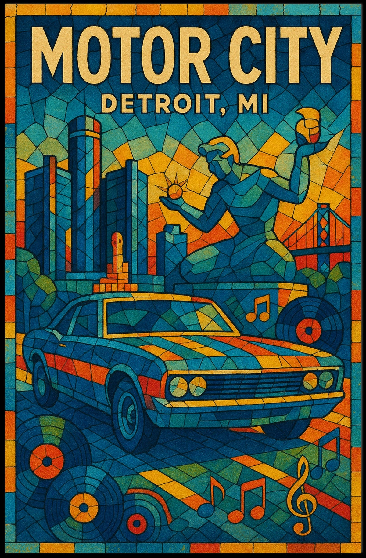Motor City Detroit, MI Poster
