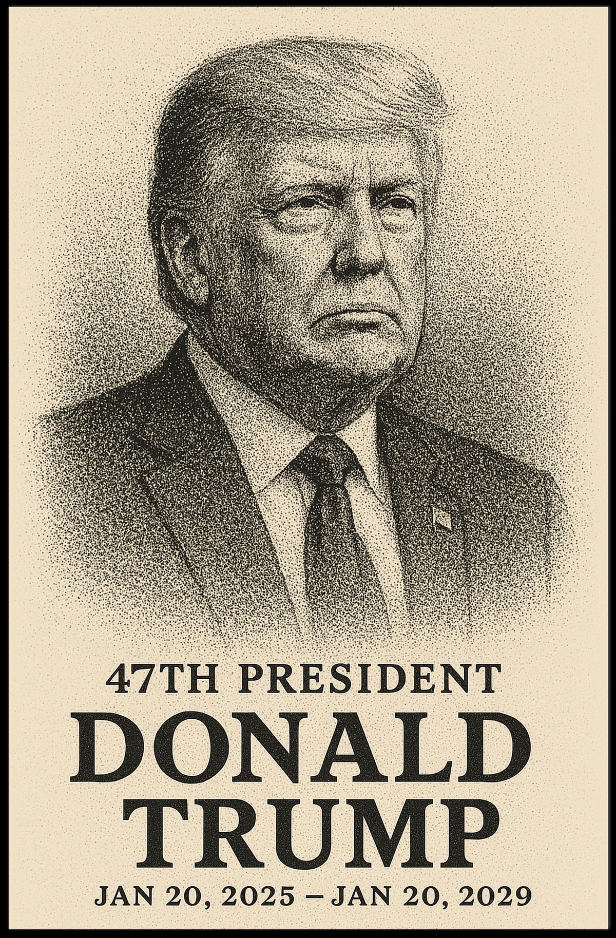 Donald Trump 47th President Pop Art Patriot Poster