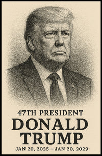 Donald Trump 47th President Pop Art Patriot Poster