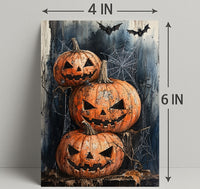 Haunted Halloween Pumpkins Poster