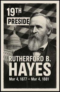 Rutherford B. Hayes 19th President of the United States Digital Montaje Poster