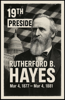 Rutherford B. Hayes 19th President of the United States Digital Montaje Poster