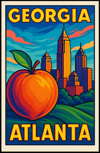 Georgia Atlanta Skyline Poster