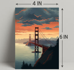Golden Gate At Dusk Poster