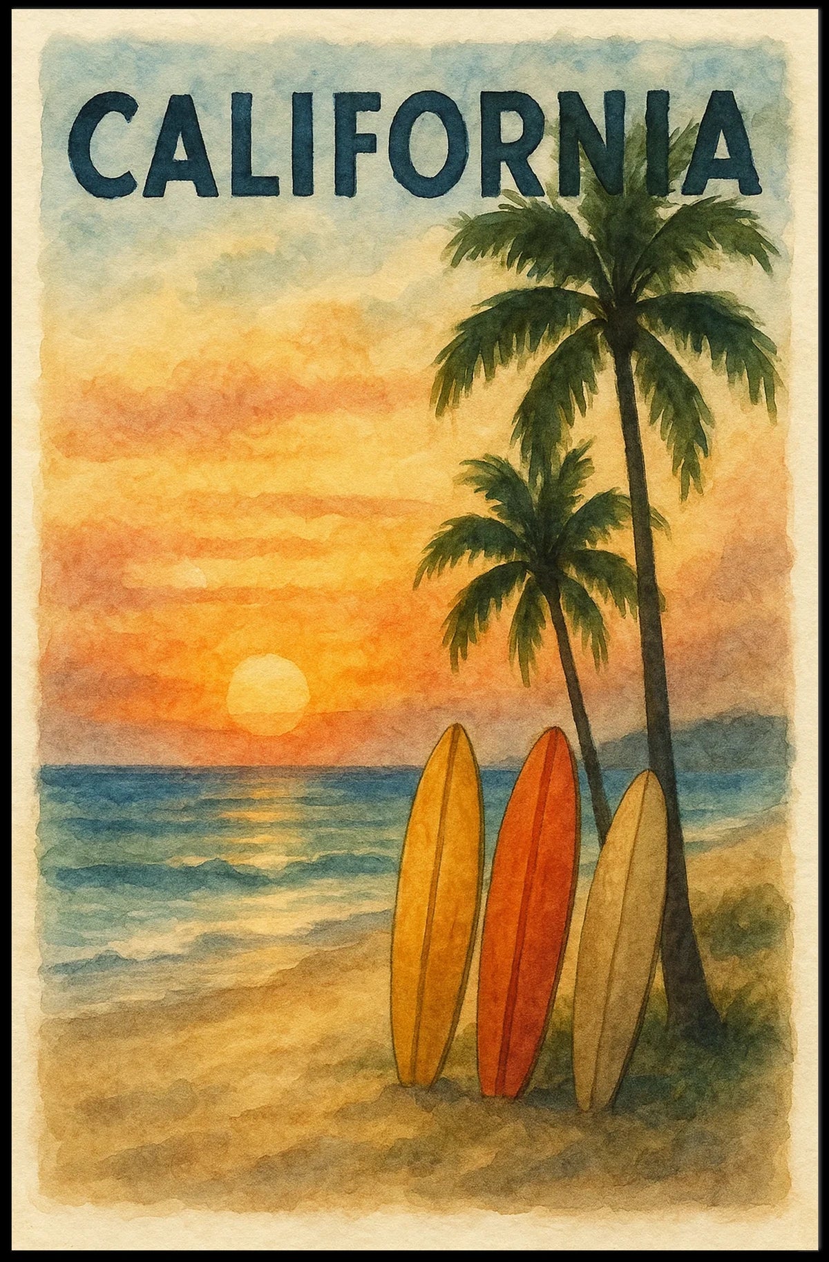 California Sunset Poster