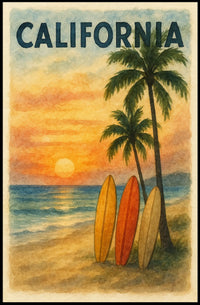 California Sunset Poster