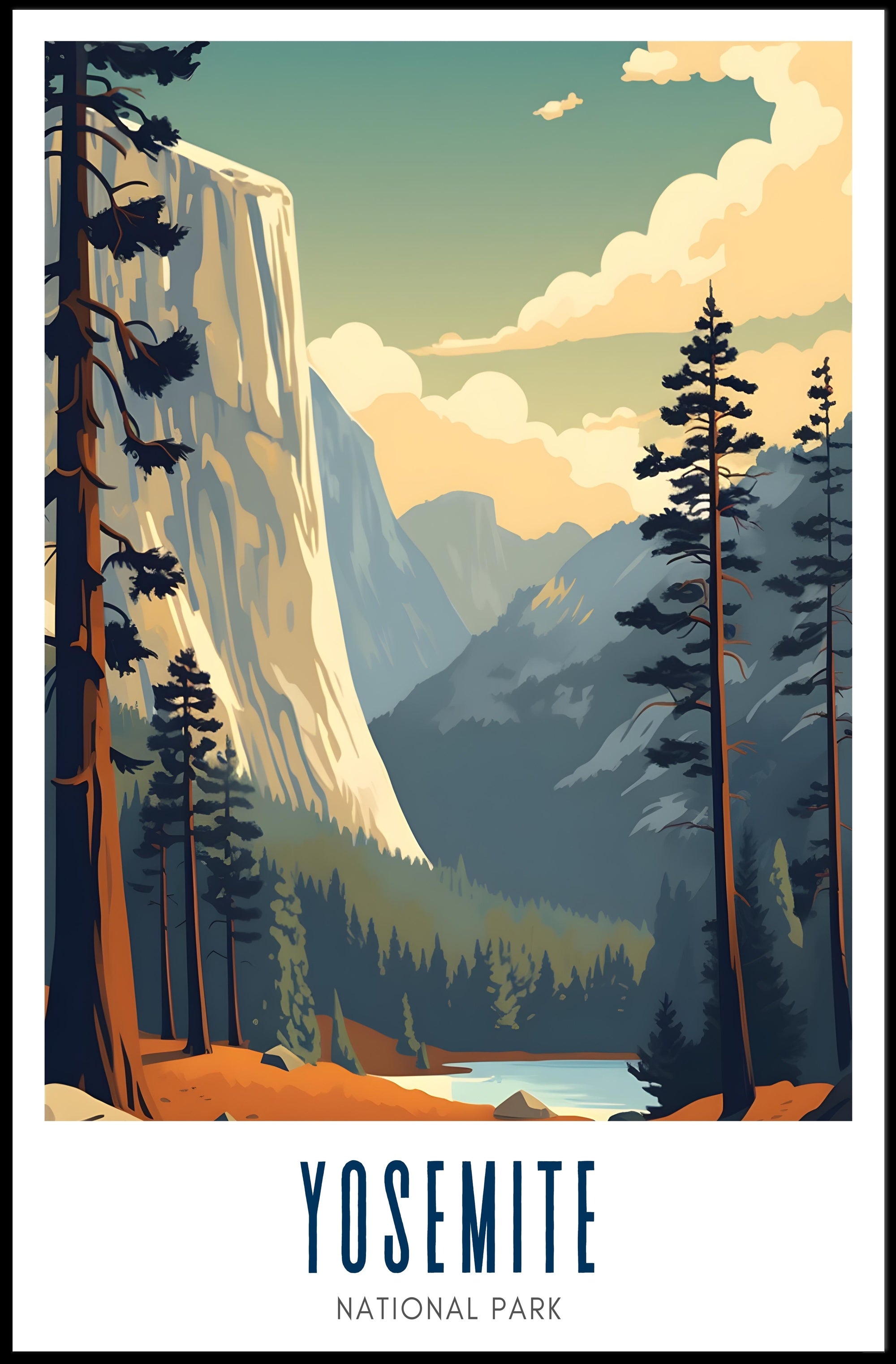 Yosemite National Park Vintage Poster Print