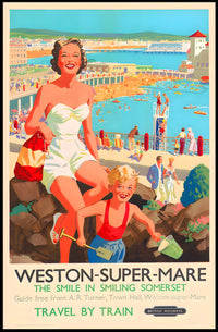 Weston-Super-Mare Travel By Train Poster