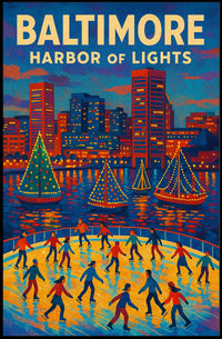 Baltimore Harbor of Lights Poster