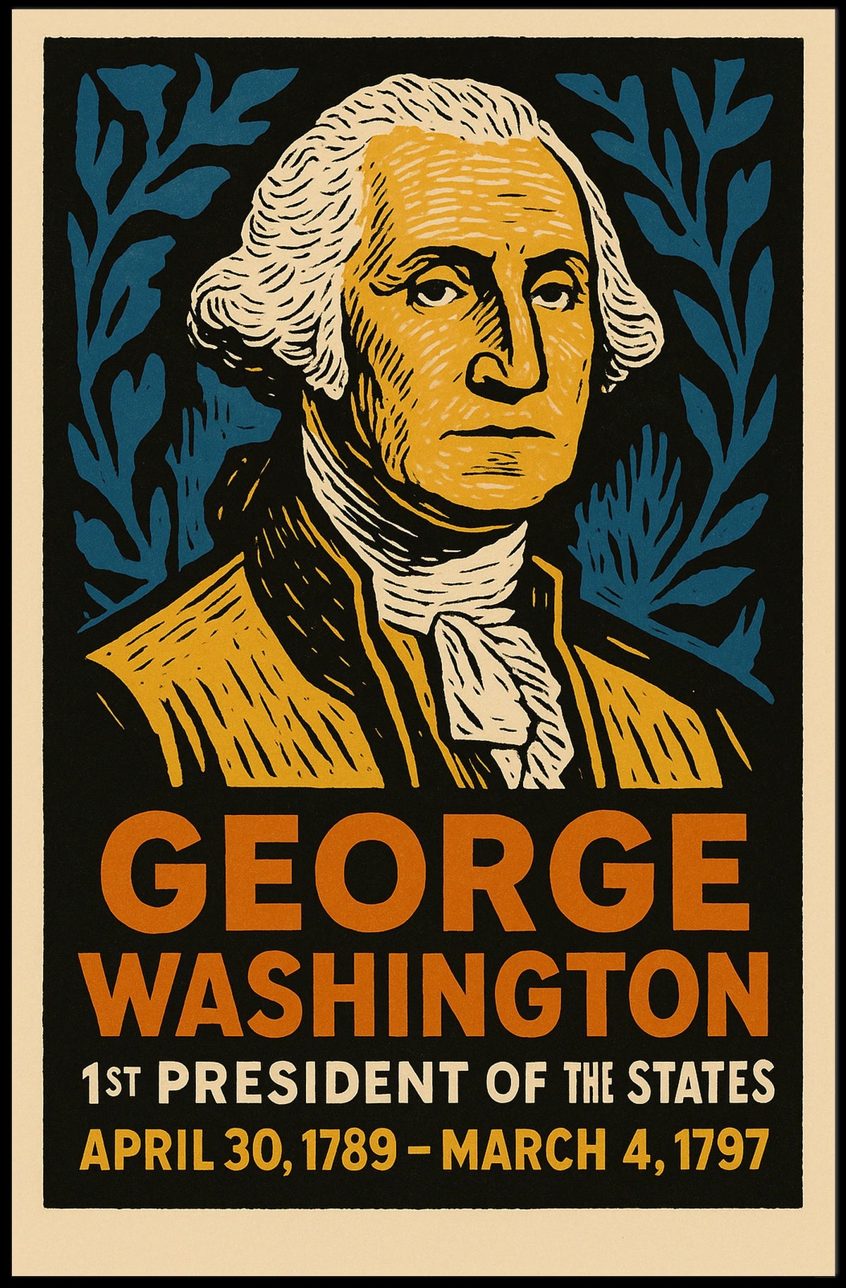 George Washington 1st President Poster