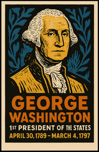George Washington 1st President Poster