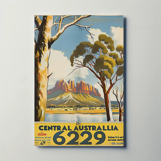 Vintage Travel Poster - Central Australia Outback