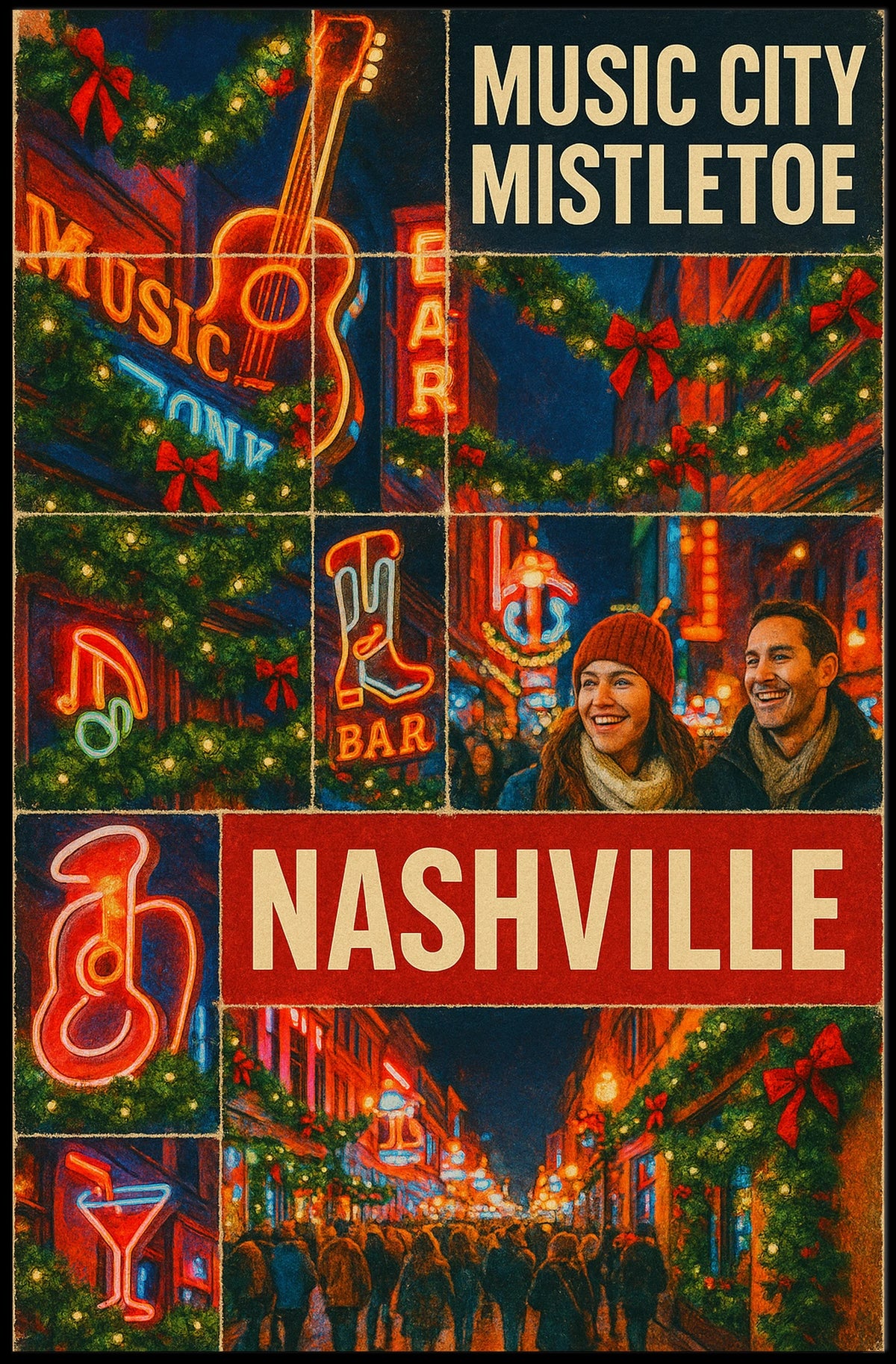 Music City Mistletoe Poster