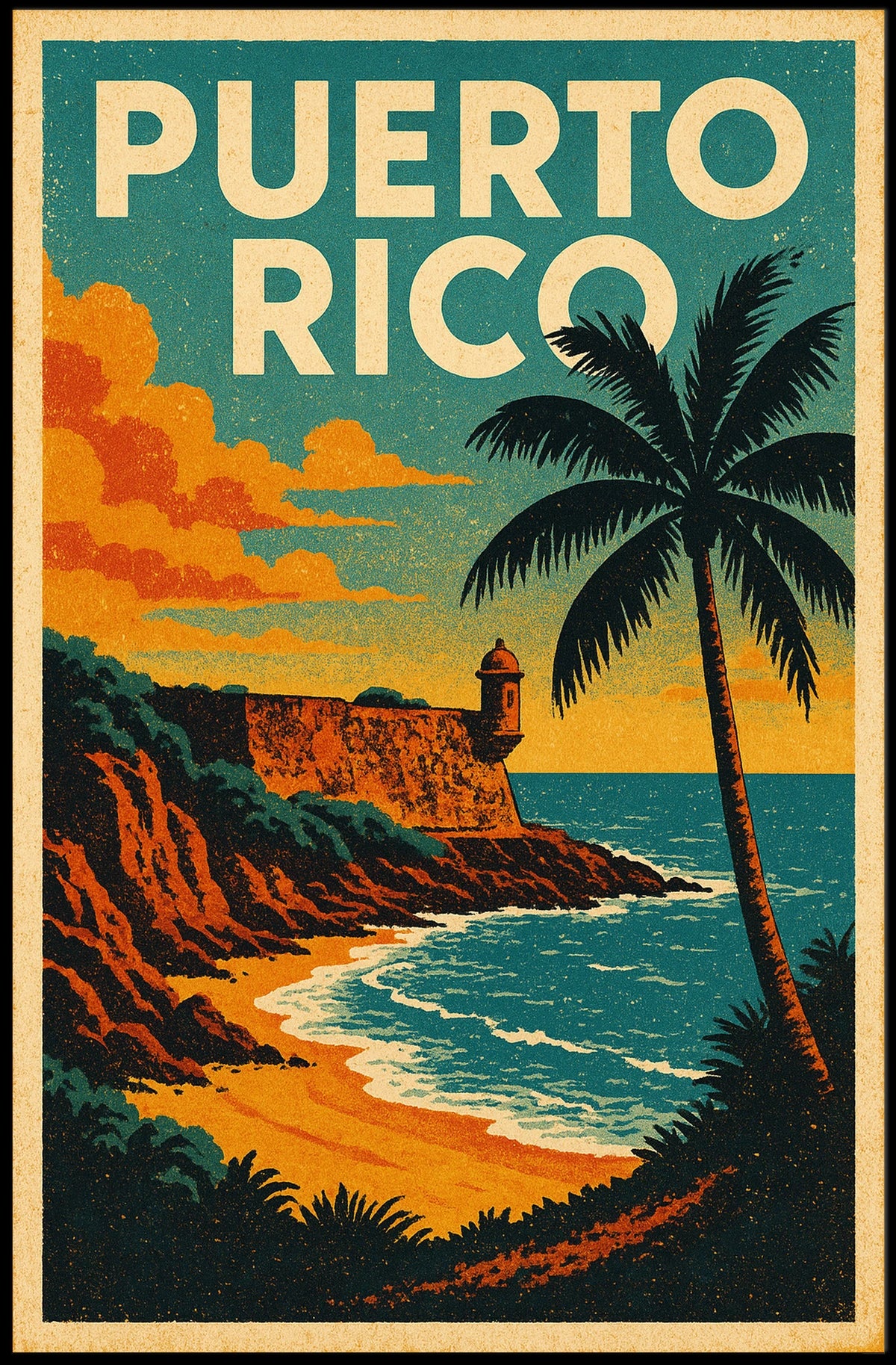 Puerto Rico Travel Poster