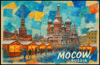 Moscow Winter Market Poster